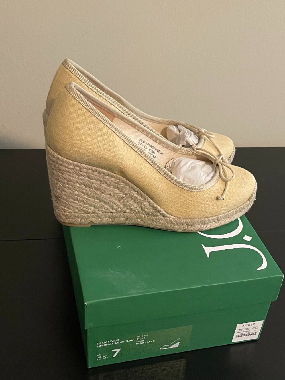 J Crew Seville Espadrille Ballet Wedge Pump Sz 7